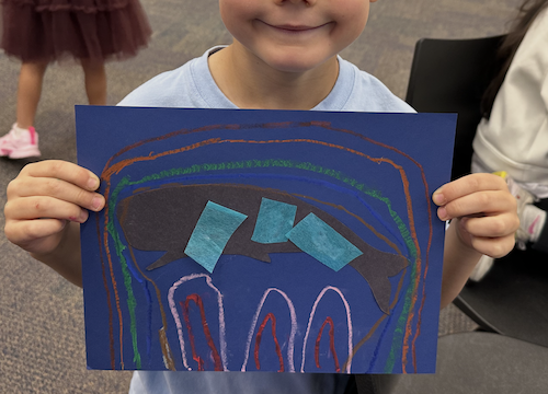 LCDS student with art 3